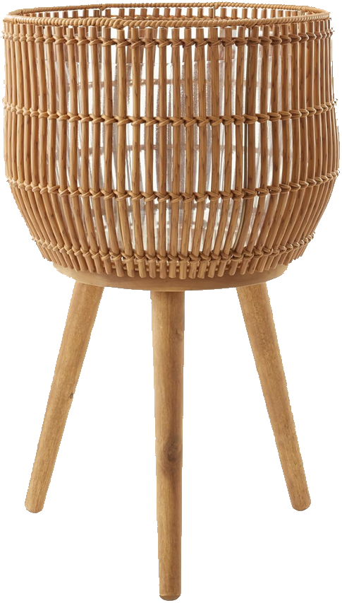 Woven Floor Planter w/ Stand