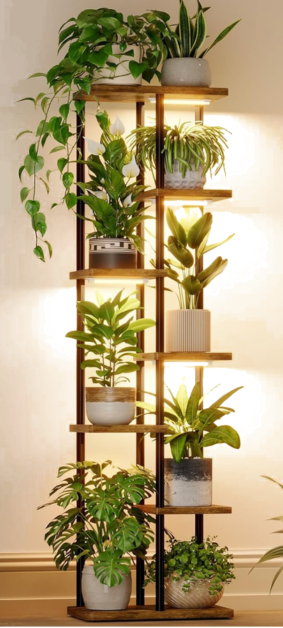 7-Tier Corner Stand w/ Grow Light