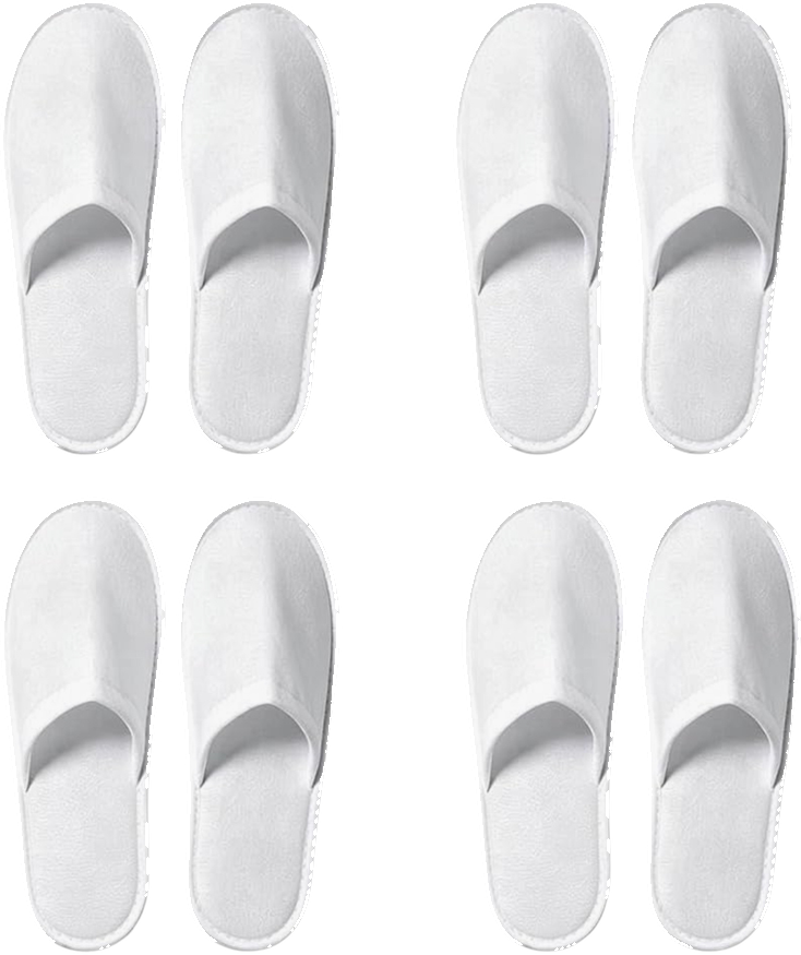 Disposable Guest Slippers 4-Pack